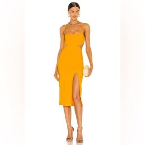 H:ours Haydon Dress in Canary Yellow NWOT size XS